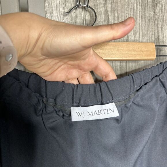 WJ Martin Pants Wide Straight Leg Elastic Waist Pockets Italy Size 44 - Picture 3 of 8